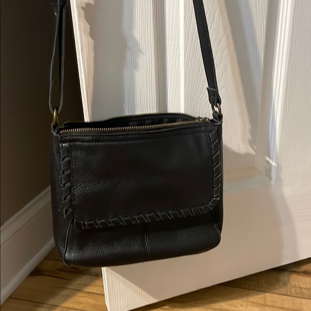 The Sak Black Crossbody Bag with Braided Detail